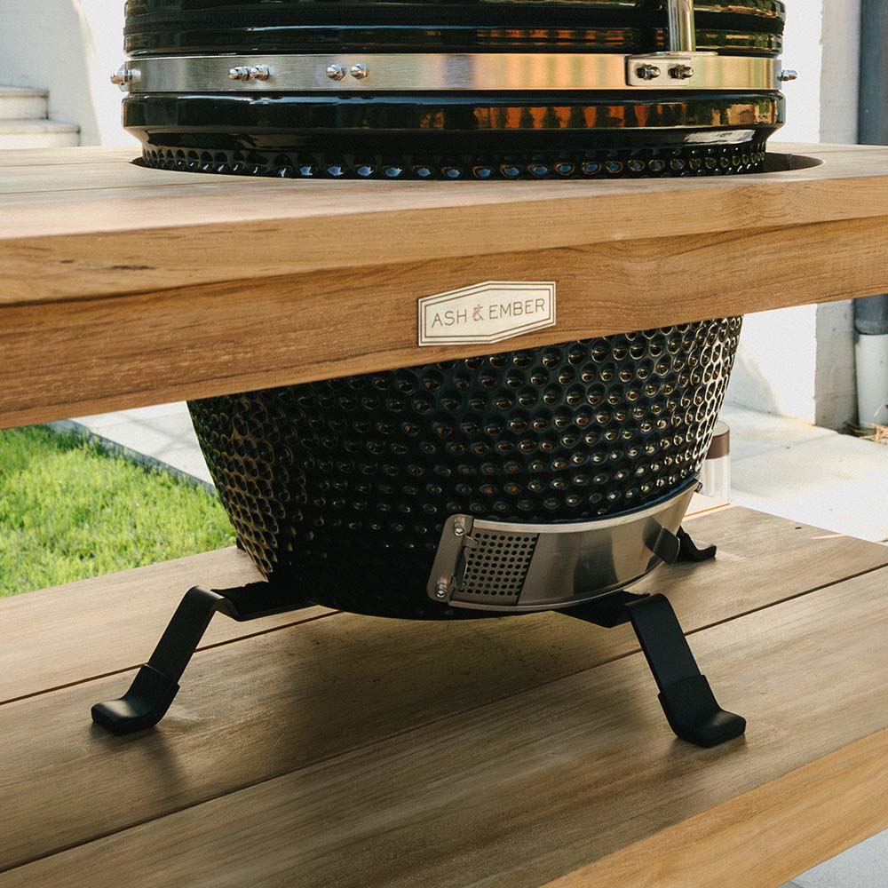 18" Kamado Grill with Grade A Teak Table - Image 12