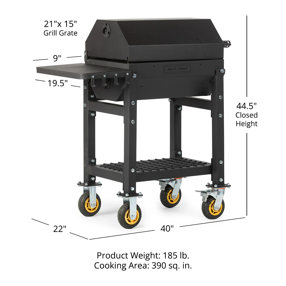 390 Sq. In Heavy Duty Charcoal Grill - Image 12