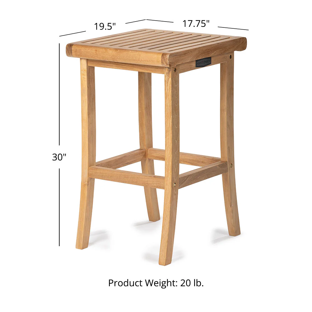 Acadia Grade A Teak Barstool - Image 16
