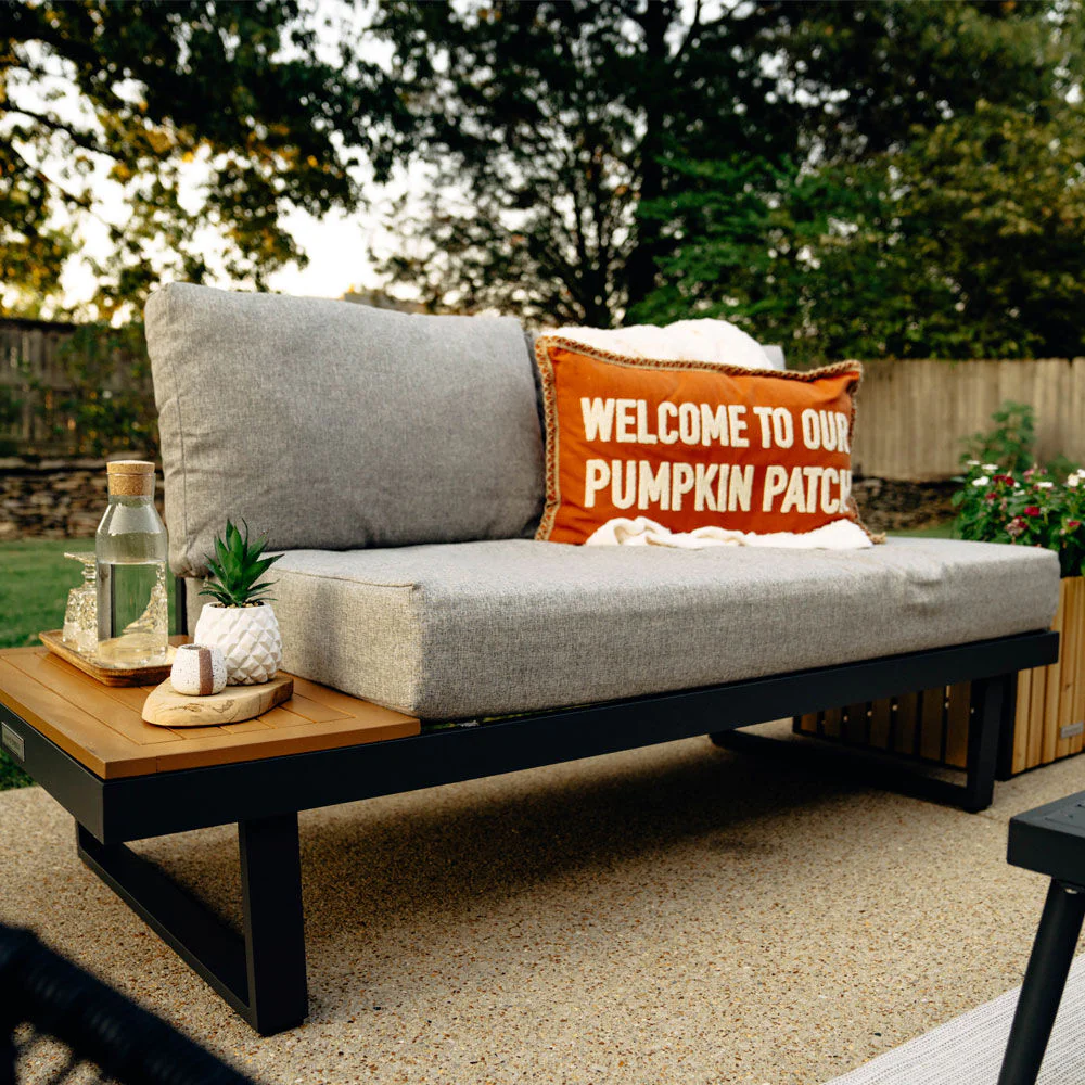Caspian Loveseat with Cushions and Side Table - Image 3