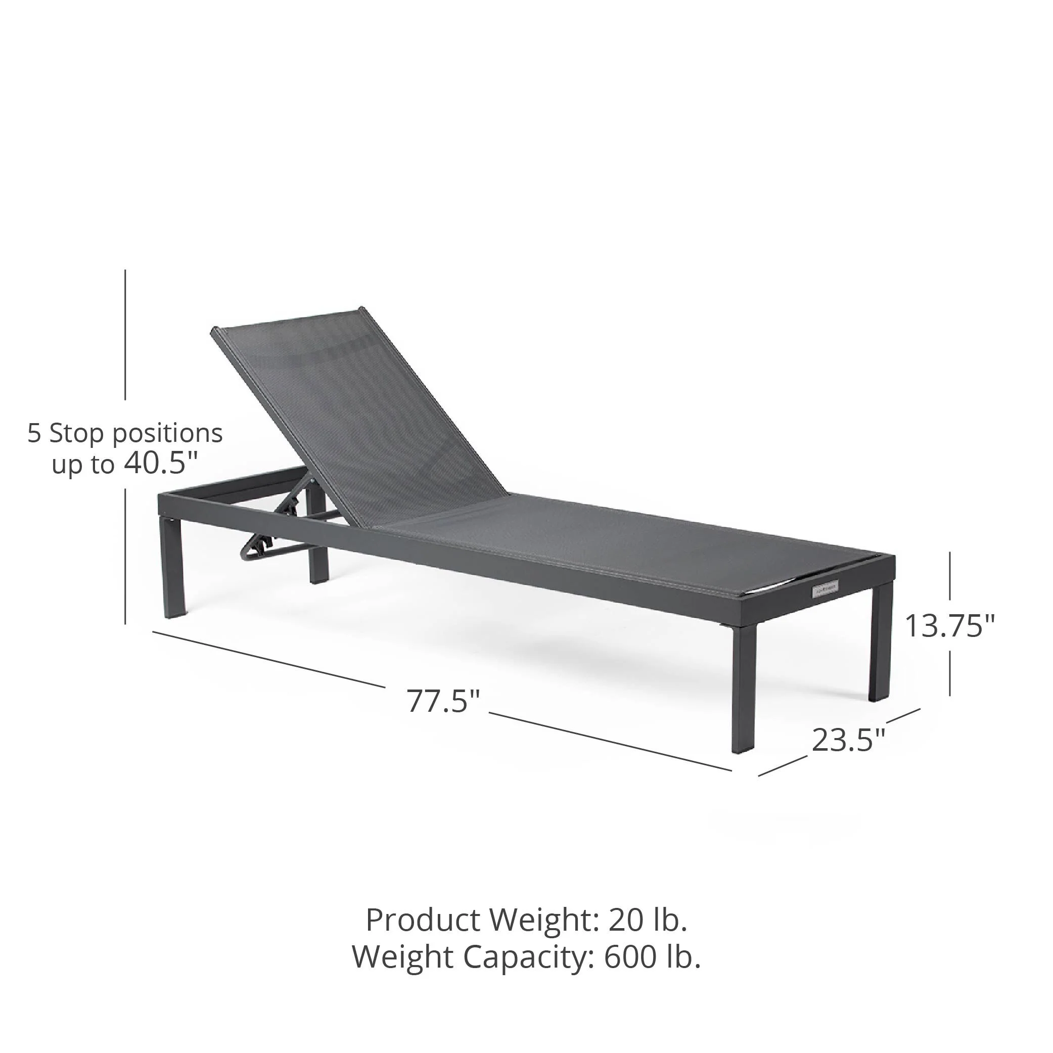 Caspian Reclining Sling Lounger - Image 9