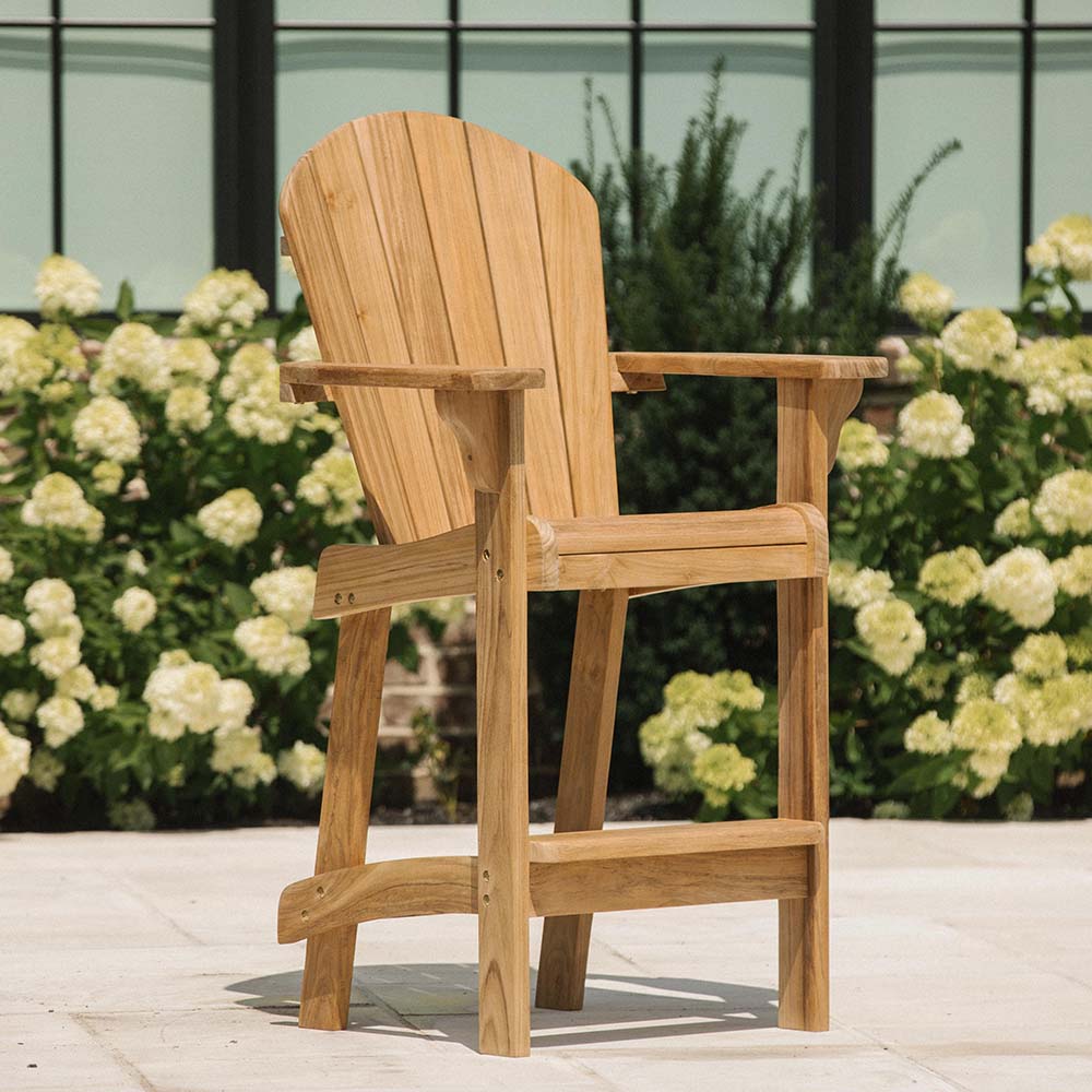 Grade A Teak Adirondack Bar Chair - Image 3