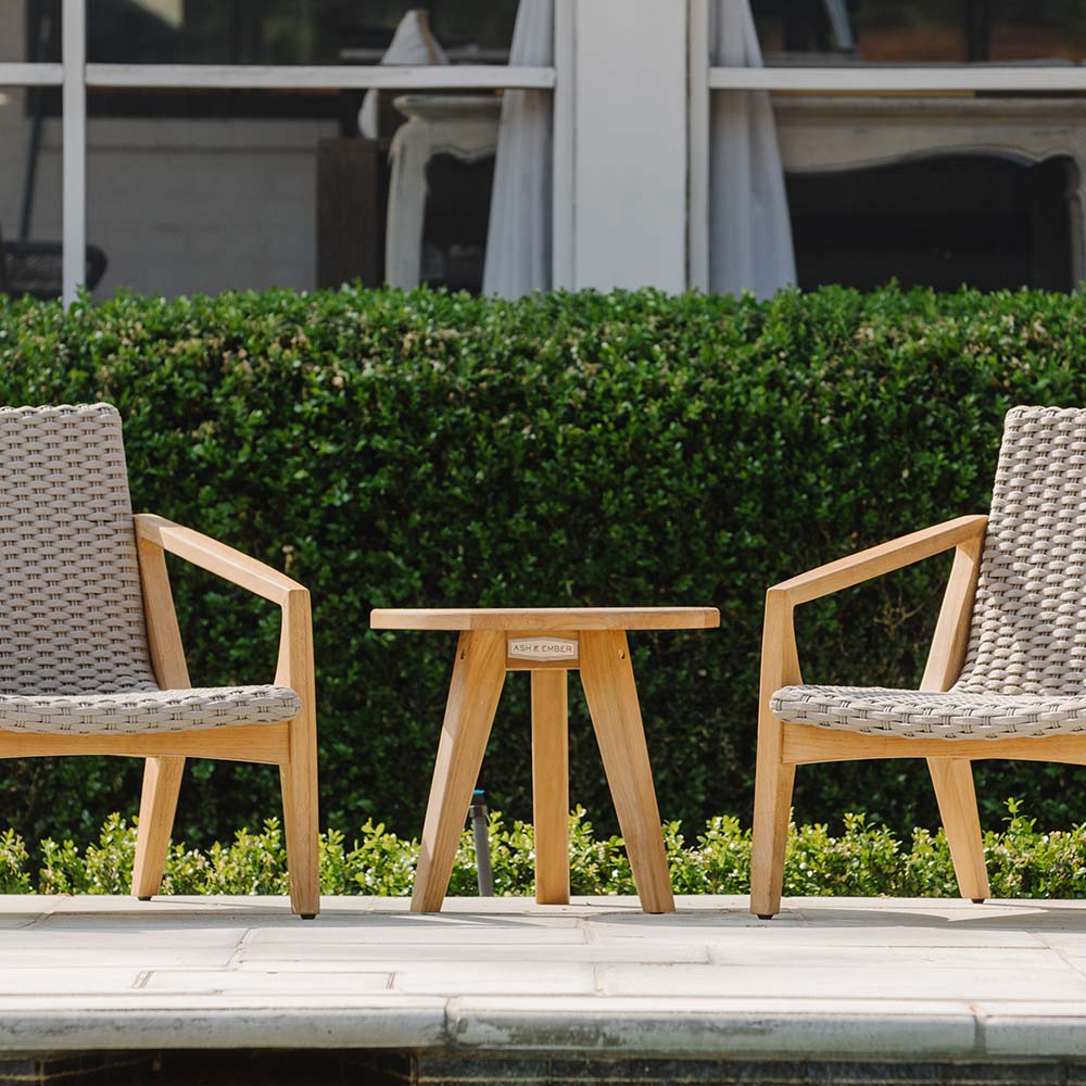 Grade A Teak Rope Weave Patio Set - Image 3