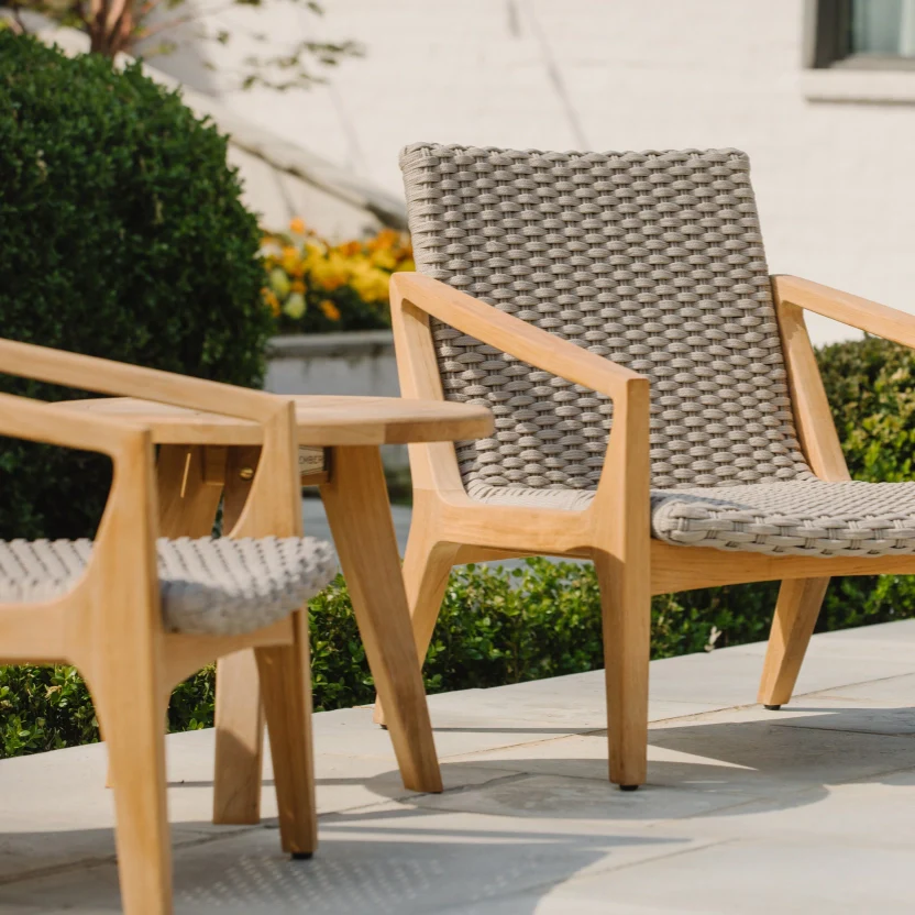Grade A Teak Rope Weave Patio Set - Image 6