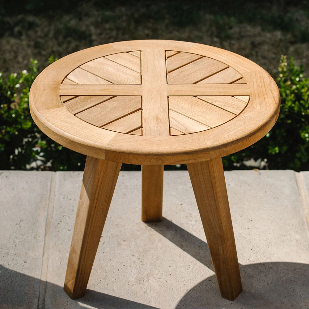 Grade A Teak Round End Table - Image 3