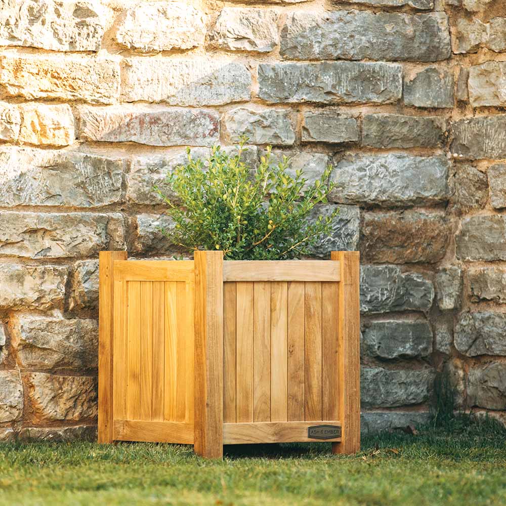 Grade A Teak Square Planter Box - Image 11