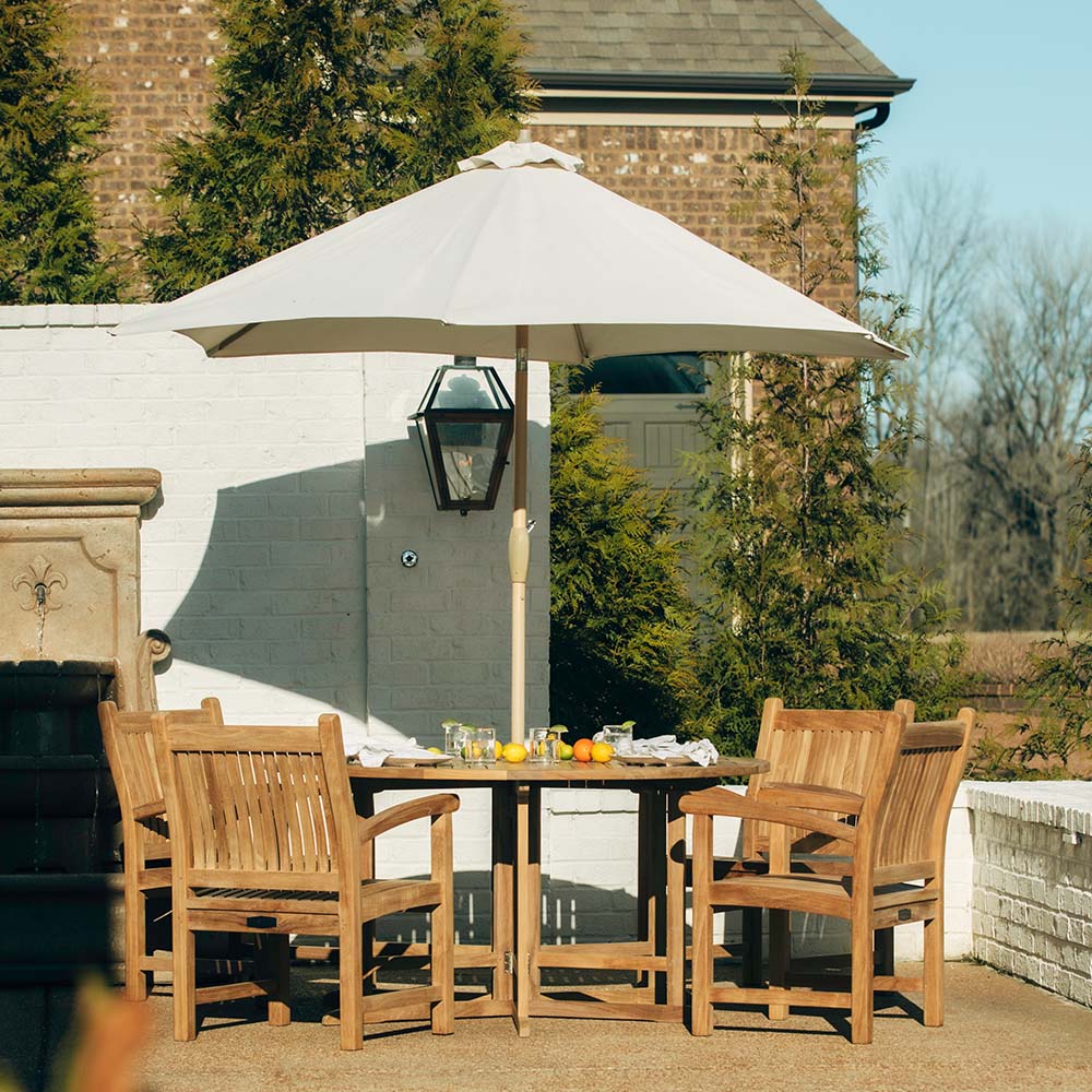 Luna Grade A Teak Folding Table - Image 15