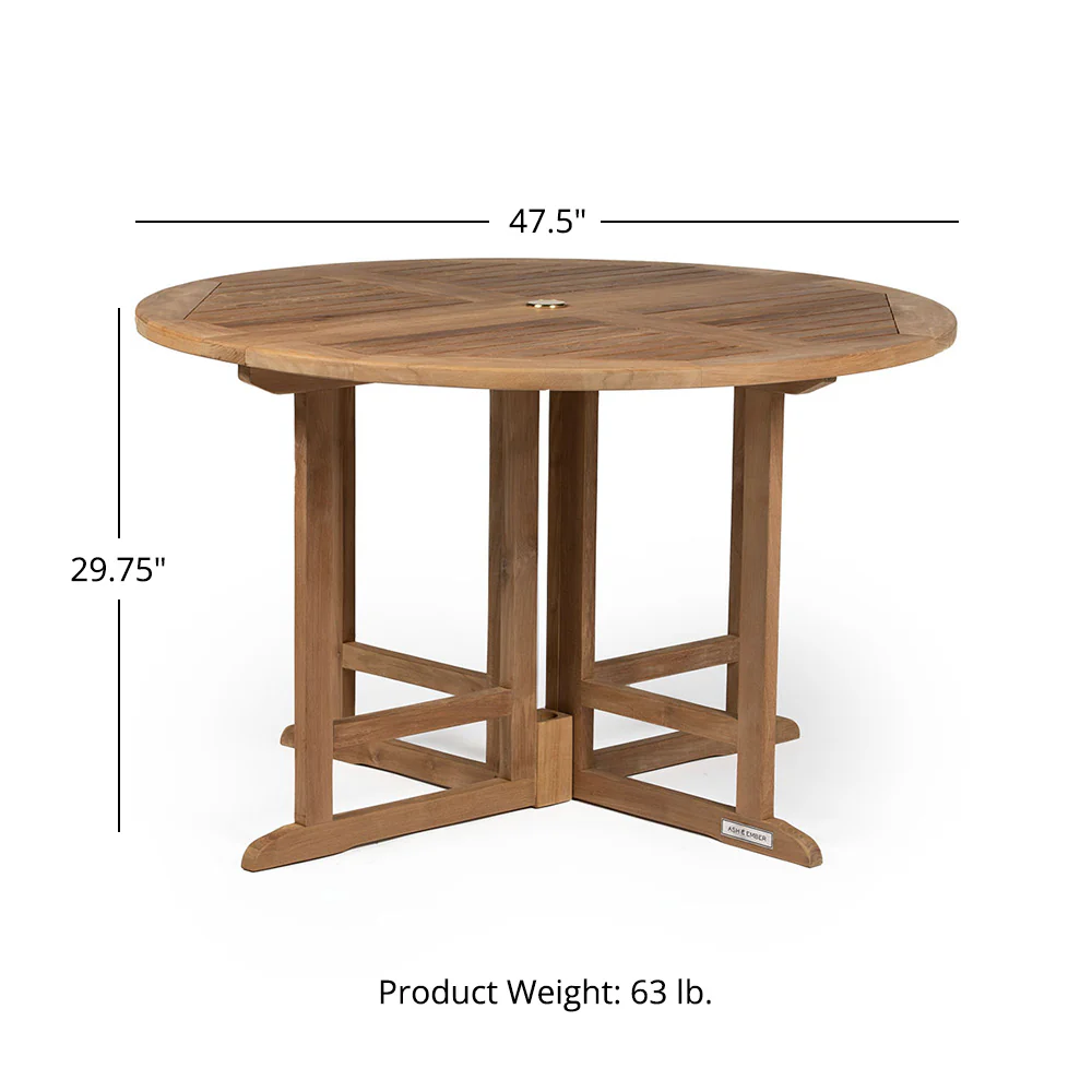 Luna Grade A Teak Folding Table - Image 20