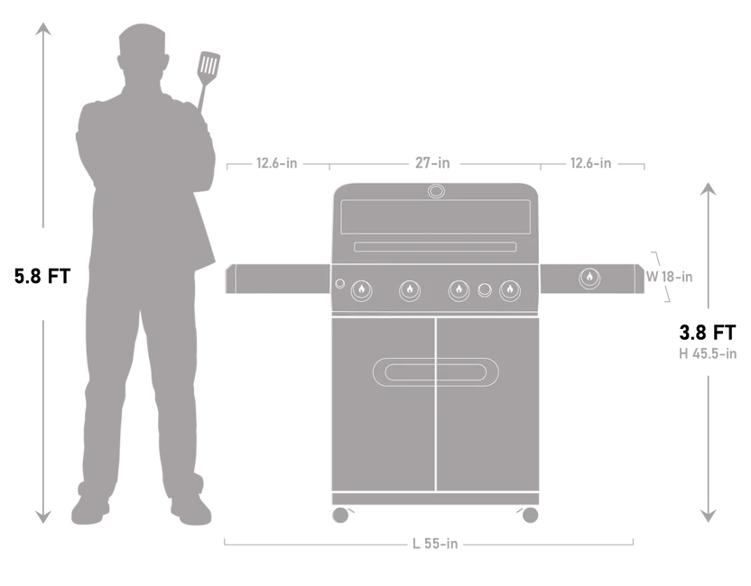 Monument Grills Mesa 415BZ - Stainless Propane Gas Grill - Image 90