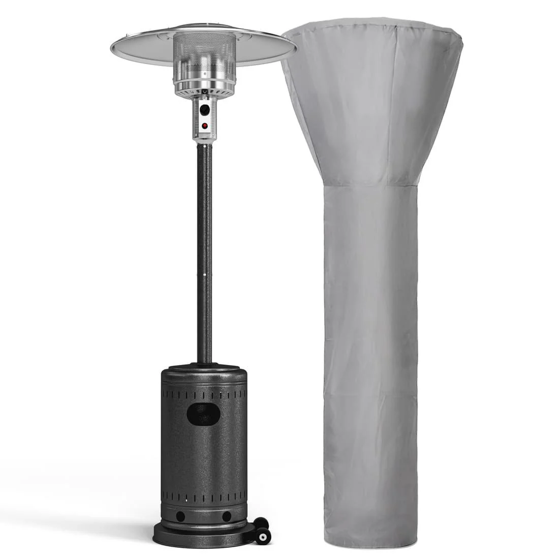 Pamapic 48,000 BTU Propane Freestanding Patio Heater with Cover & Wheels - Image 7