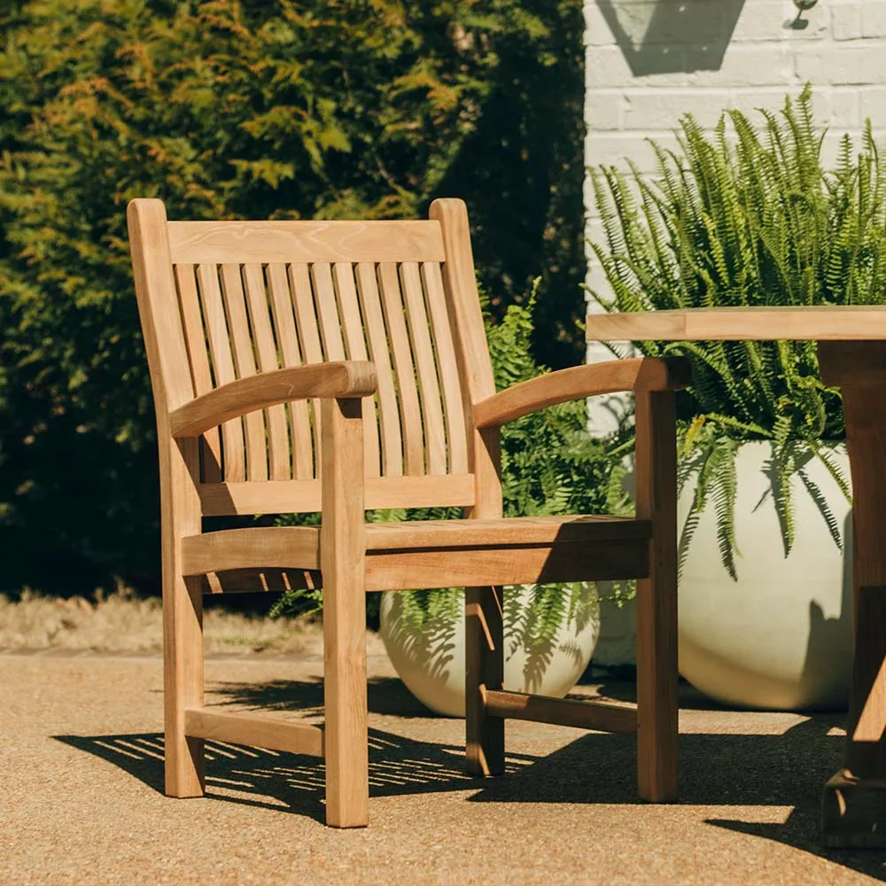 Savannah Grade A Teak Farmhouse Dining Set - Image 5