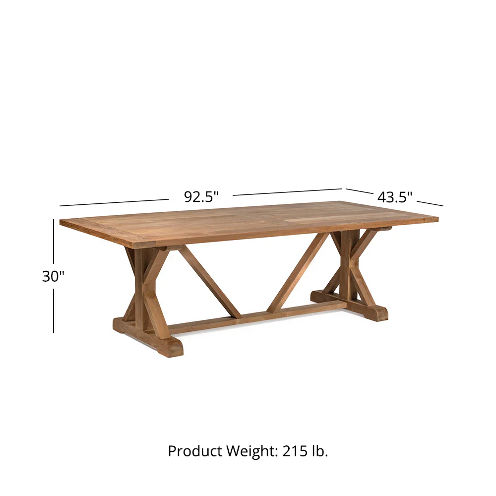 Savannah Grade A Teak Farmhouse Dining Set - Image 8