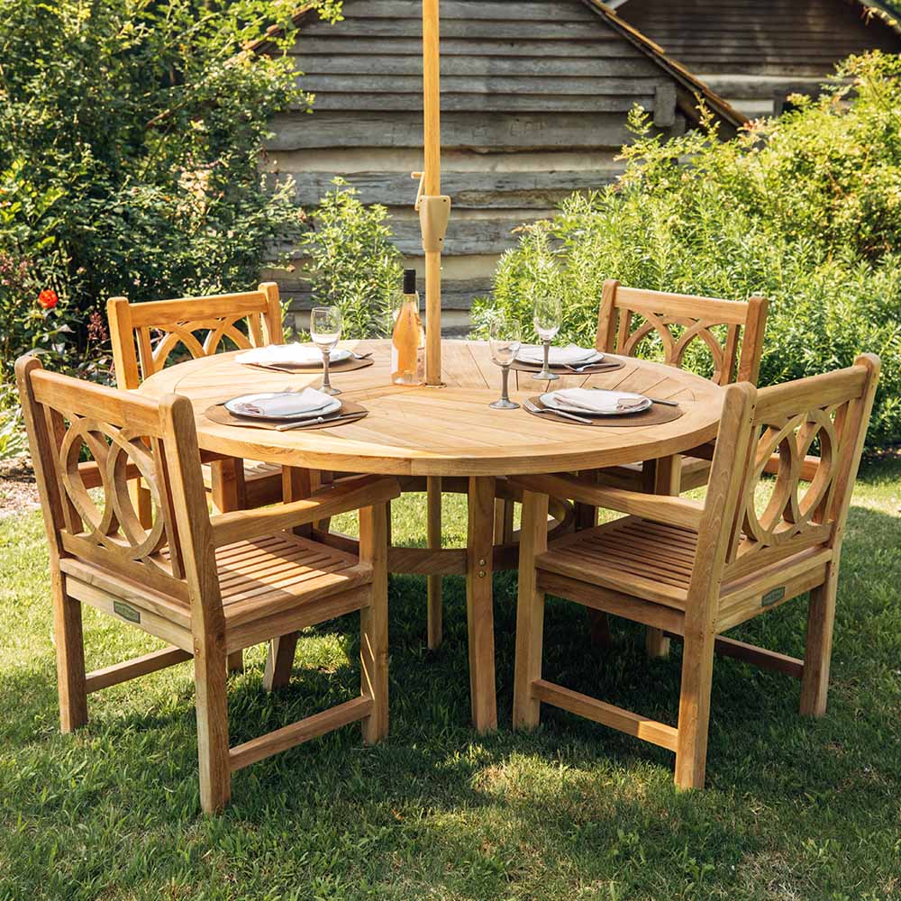 Savannah Grade A Teak Round Dining Table - Image 8