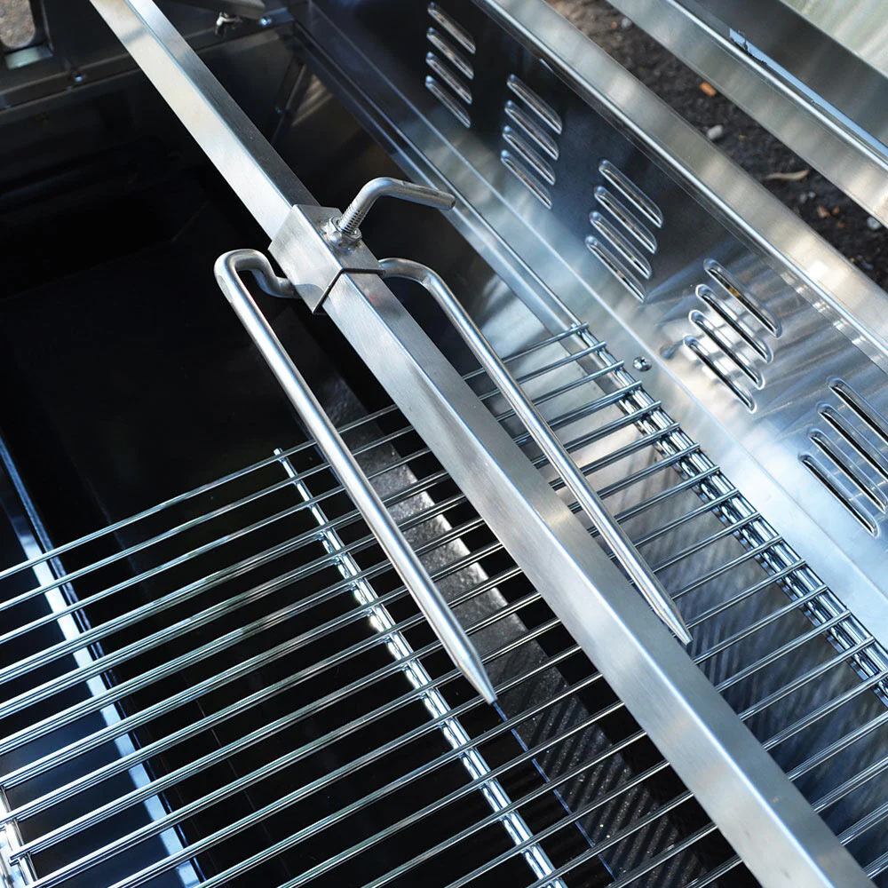 Scratch and Dent - 13W Stainless Steel Rotisserie Grill Roaster w/ Glass Hood - FINAL SALE - Image 2