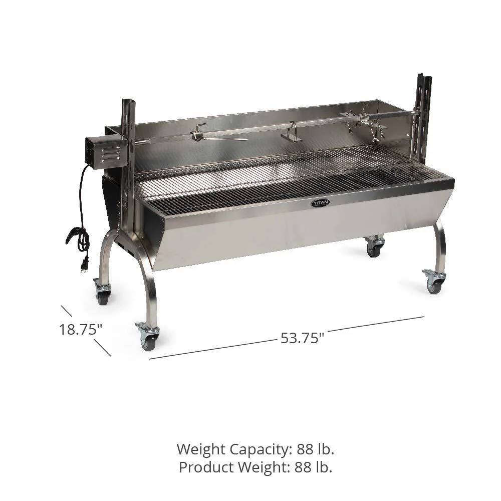 Scratch and Dent - 13W Stainless Steel Rotisserie Grill w/Windscreen - FINAL SALE - Image 6