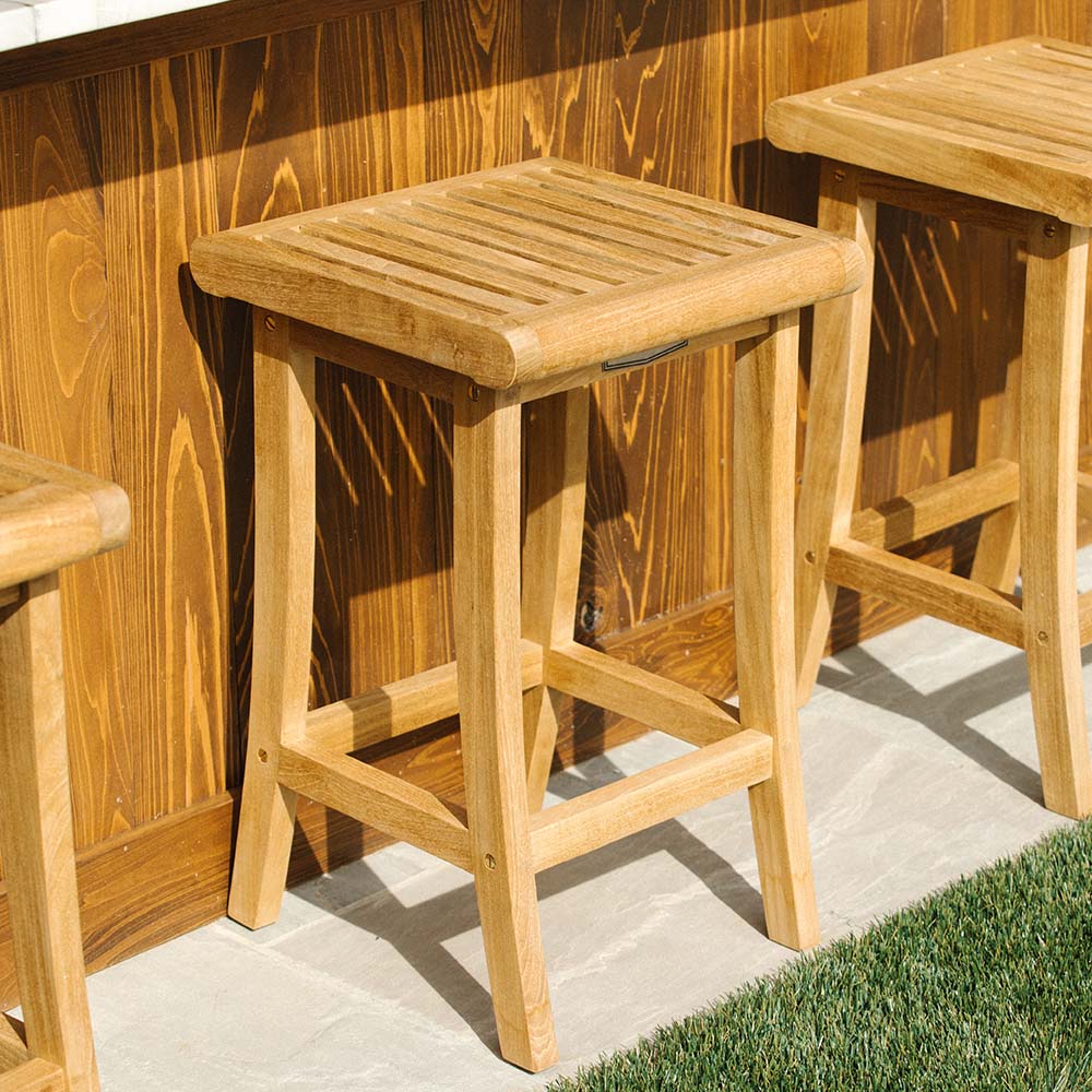 Acadia Grade A Teak Barstool - Image 3