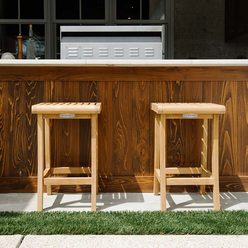 Acadia Grade A Teak Barstool - Image 6