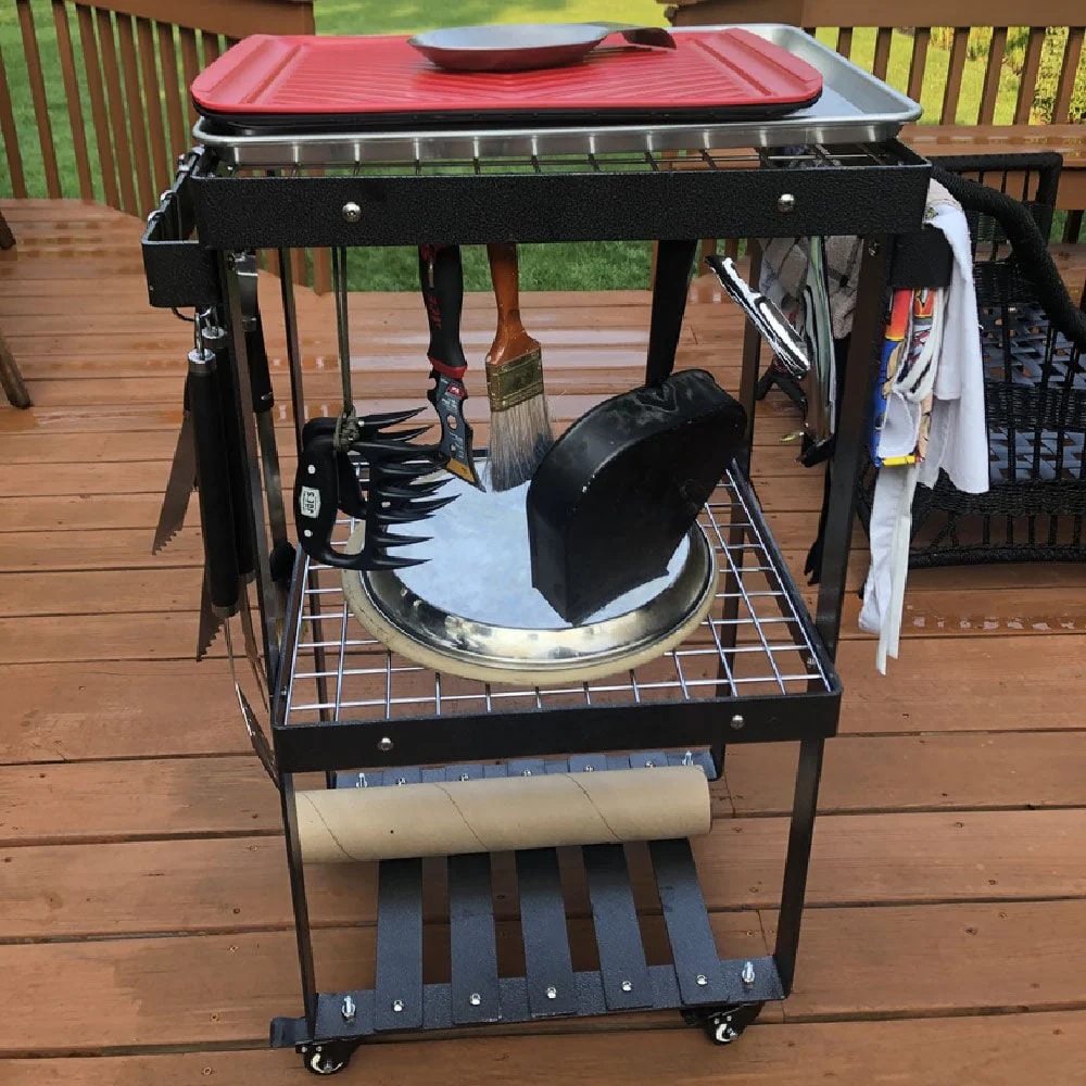 Scratch and Dent - Barbecue Prep Station Grill Accessory Serving Cart - FINAL SALE - Image 2