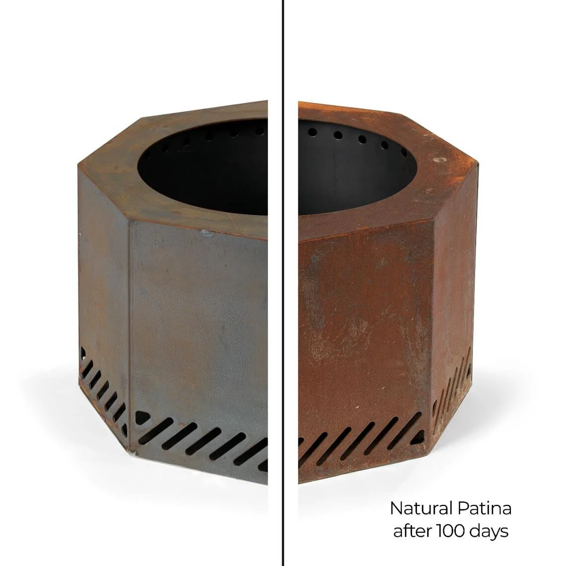 Scratch and Dent - Corten Steel Dual Flame Smokeless Fire Pit with Lid - FINAL SALE - Image 2