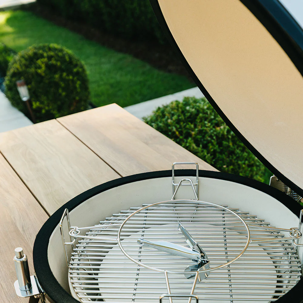 Scratch and Dent, Grade A Teak Ceramic Grill Table - Image 5