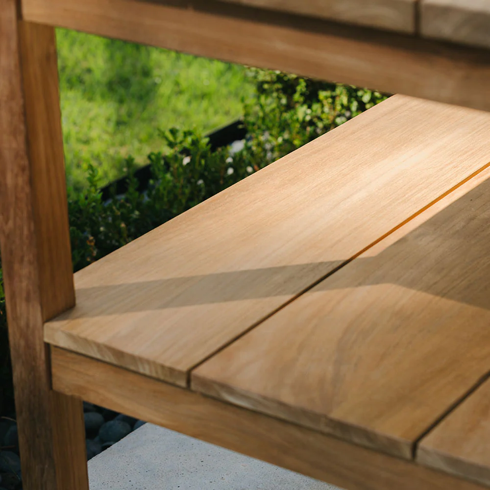 Scratch and Dent, Grade A Teak Ceramic Grill Table - Image 8