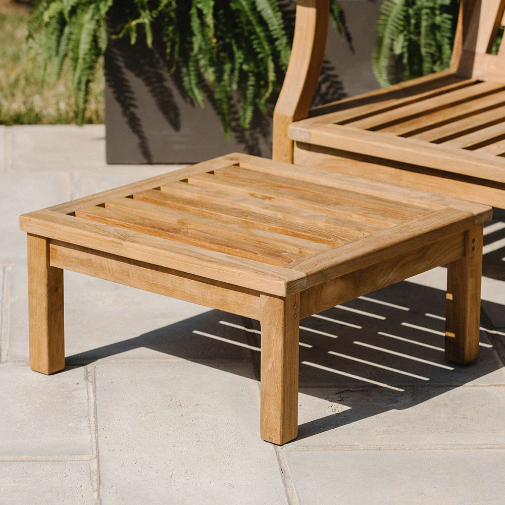 Scratch and Dent, Grade A Teak Lounge Chair with Ottoman - Image 7
