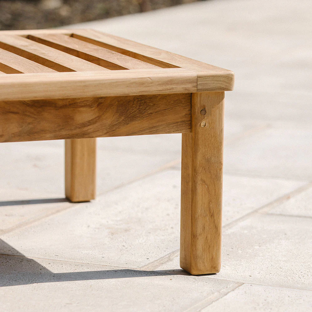 Scratch and Dent, Grade A Teak Lounge Chair with Ottoman - Image 9
