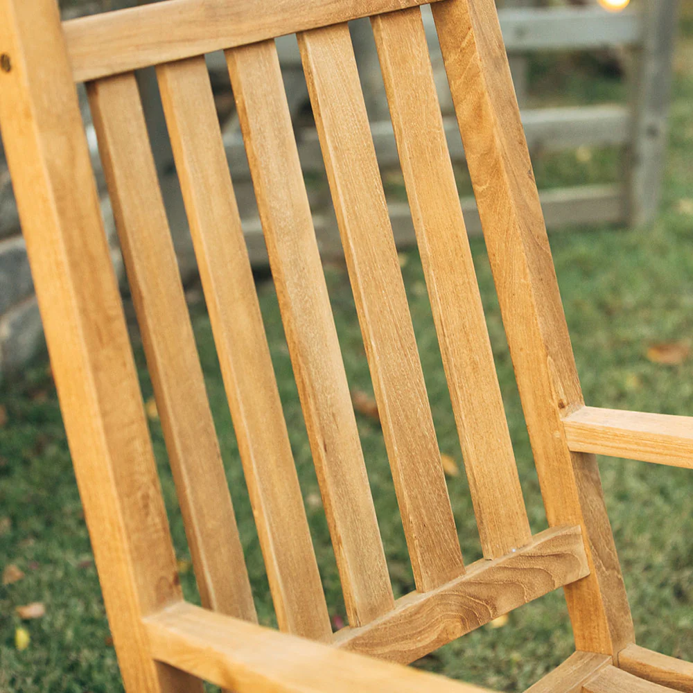 Scratch and Dent, Grade A Teak Rocking Chair - Image 3