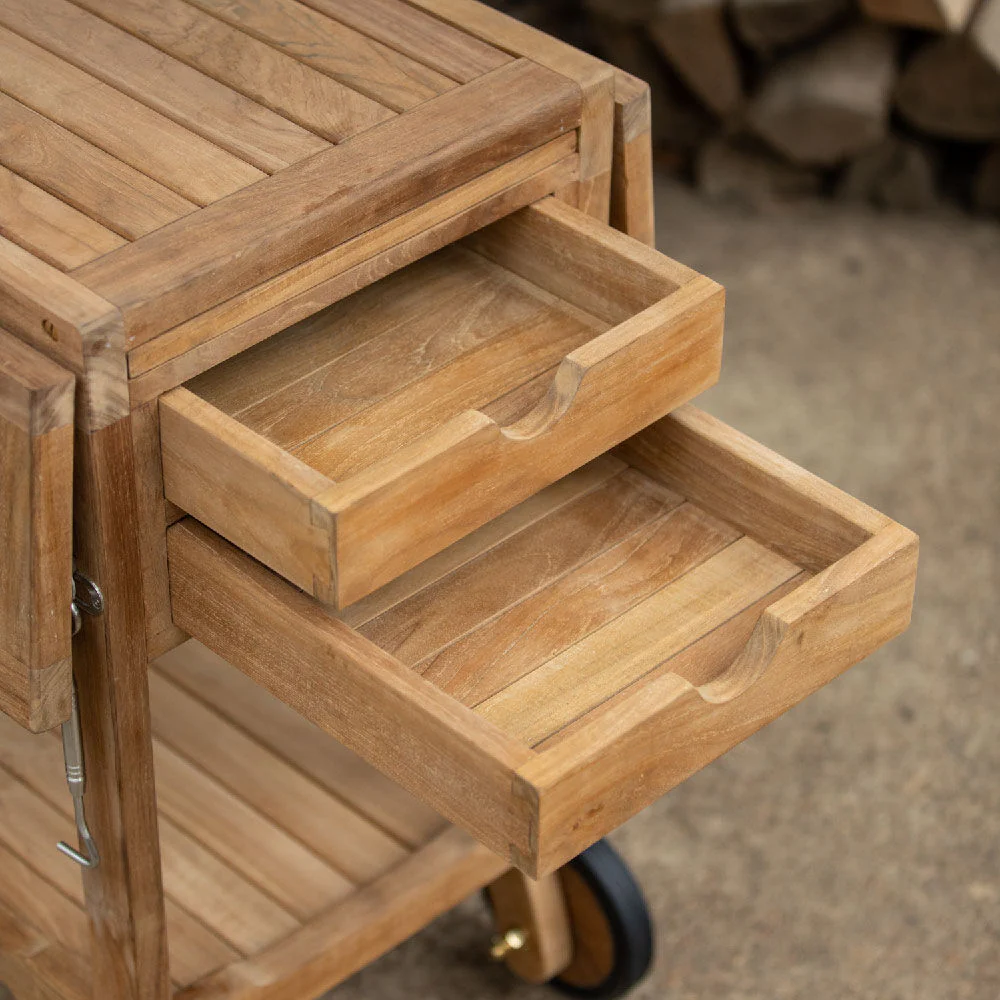 Grade A Teak Serving Cart - Image 5