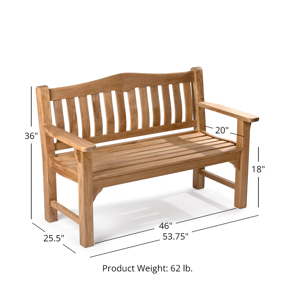 Hawthorne Grade A Teak Bench - Image 8