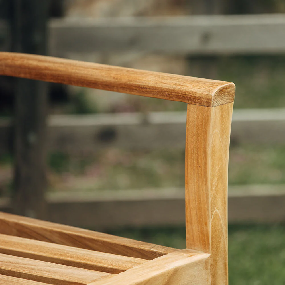 Sage Grade A Teak 2 Pack Stacking Armchairs - Image 6
