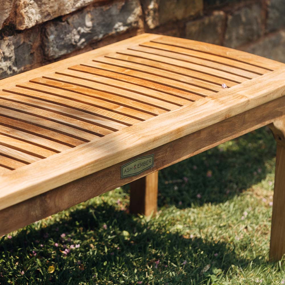 Scratch and Dent, Sage Grade A Teak Backless Bench | 47" - Image 6