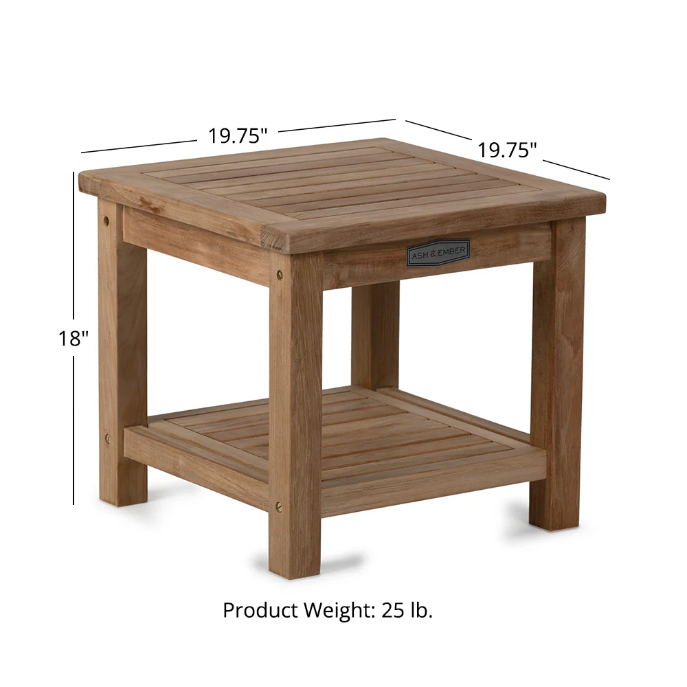 Sierra Grade A Teak End Table - Image 14