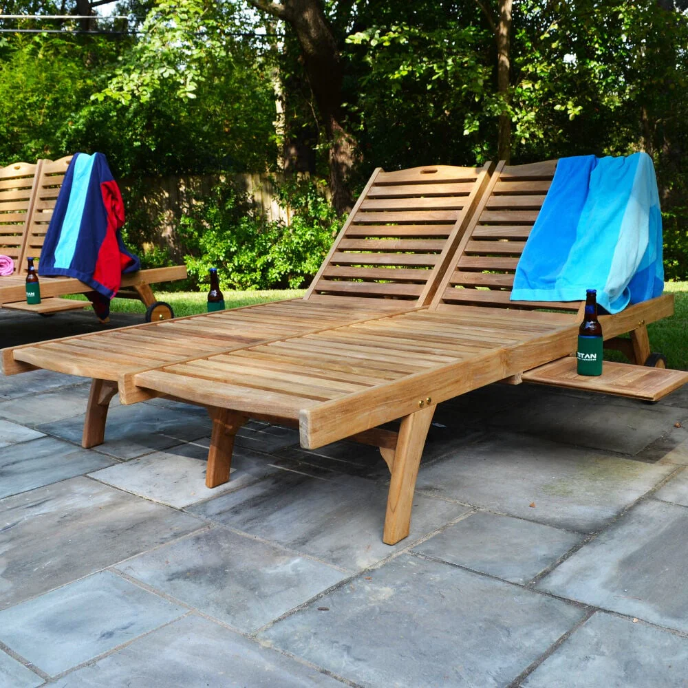 Scratch and Dent - Teak Double Sun Lounger - FINAL SALE - Image 6