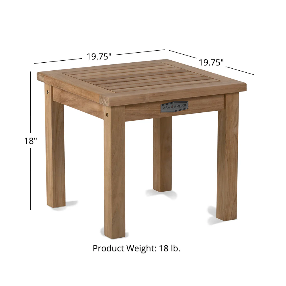 Sierra Grade A Teak End Table - Image 7