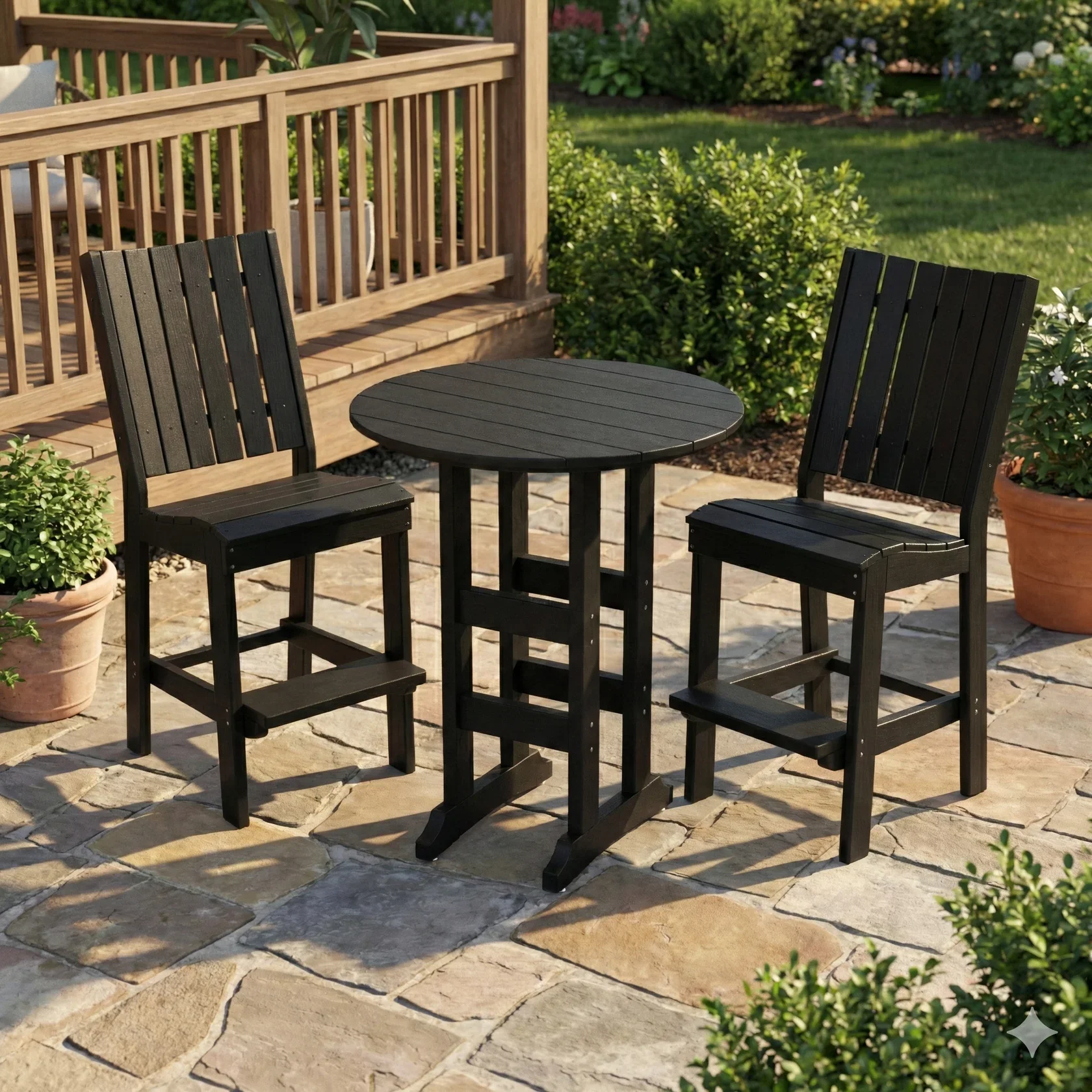 SoPoly 36" Round Bar Table - Image 7