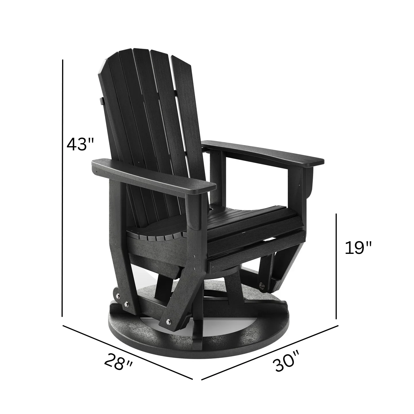 SoPoly St. Simons Swivel Glider Chair - Image 15