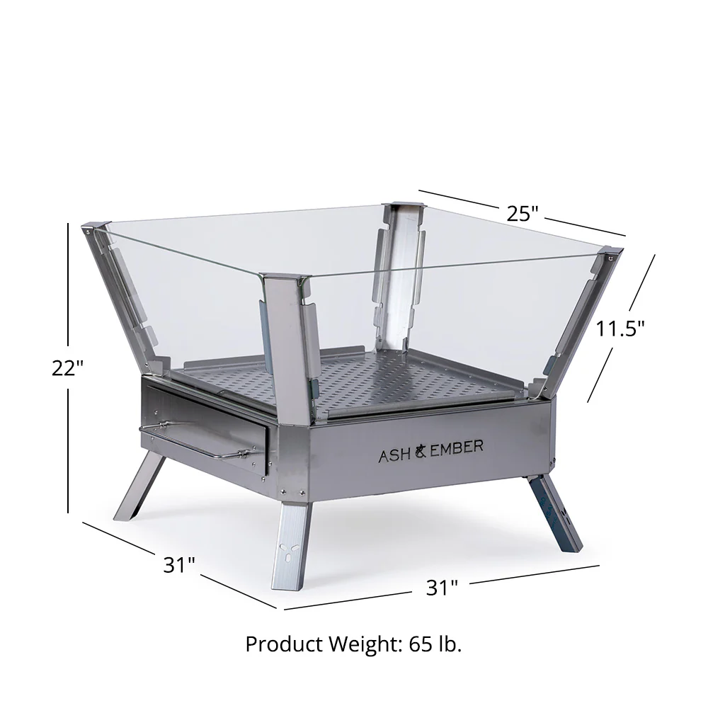 Stainless Steel Glass Fire Pit - Image 10