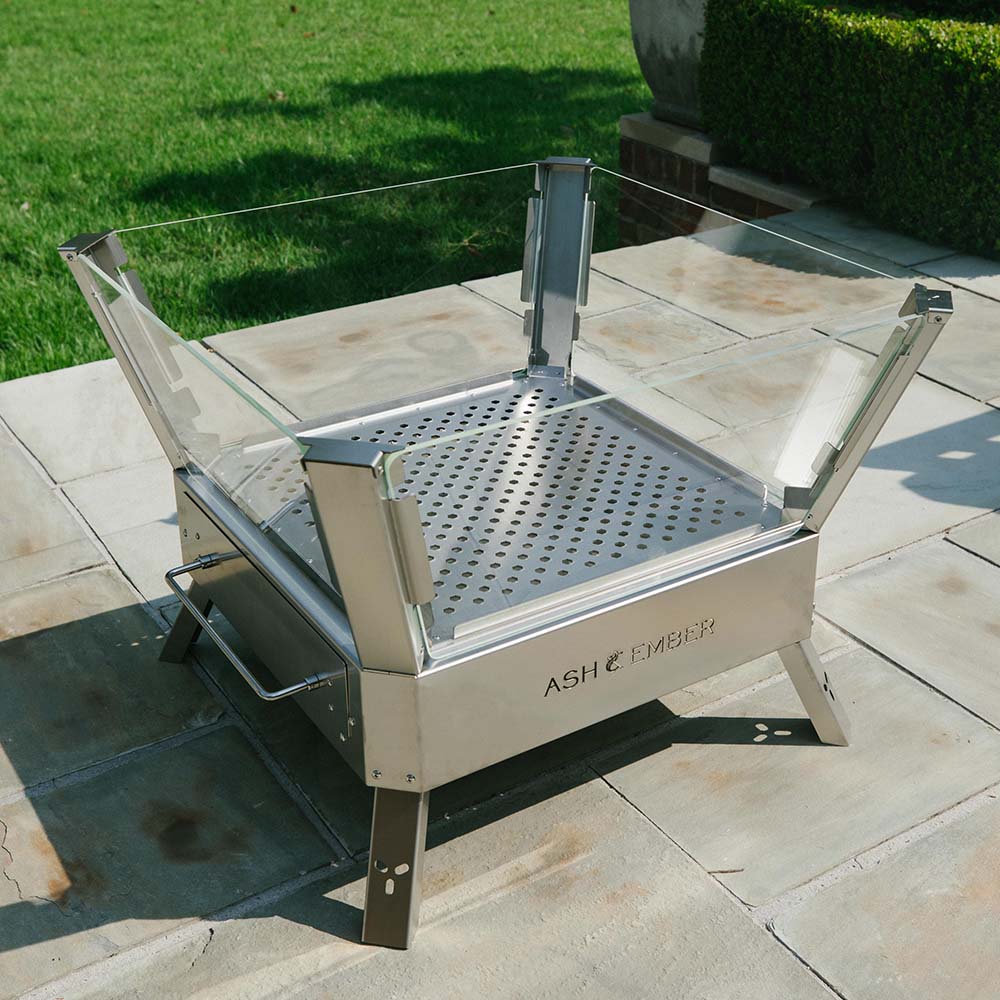 Stainless Steel Glass Fire Pit - Image 5