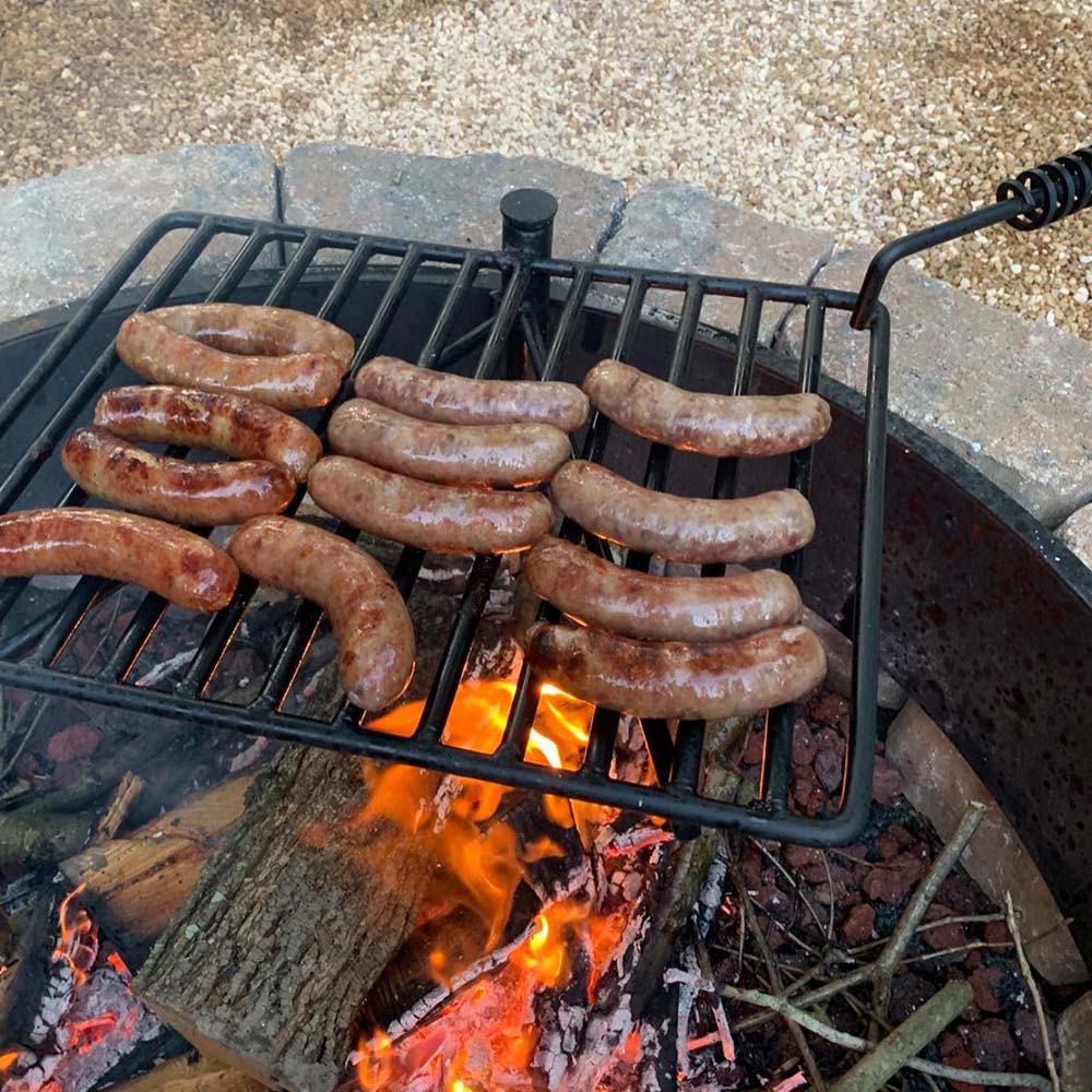Steel Camp Fire Ring & Outdoor Cooking Grate - Image 3